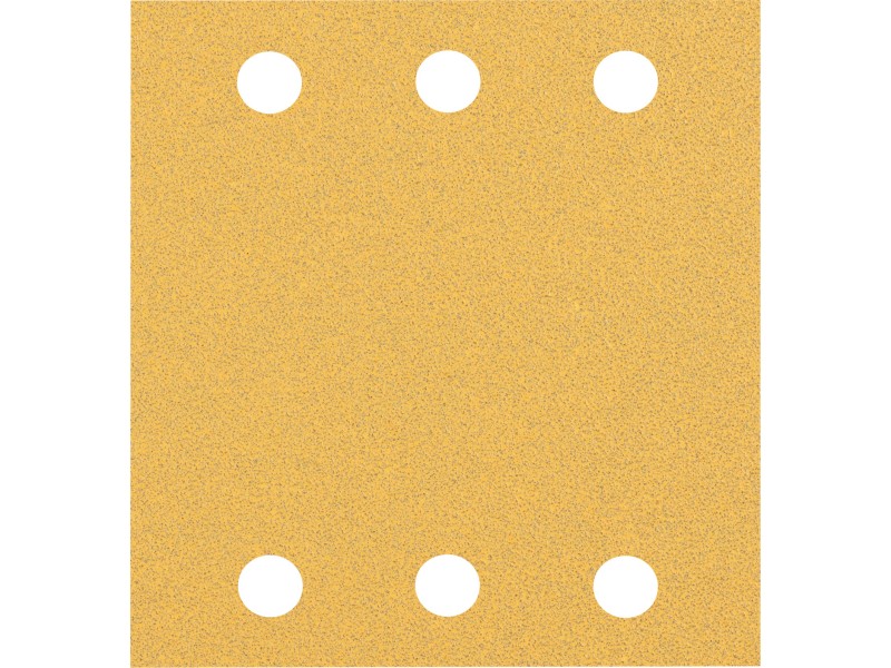 Brusni papir EXPERT C470 z 6 luknjami za vibracijske brusilnike, Dimenzije: 115x107mm, Zrnatost: 80, 2608901656